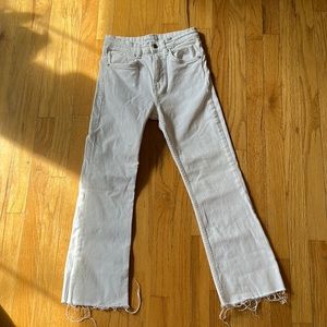 white zara straight leg jeans